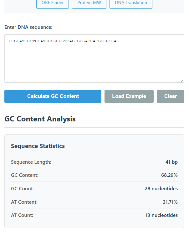 GC calculator with sequence example (EN)