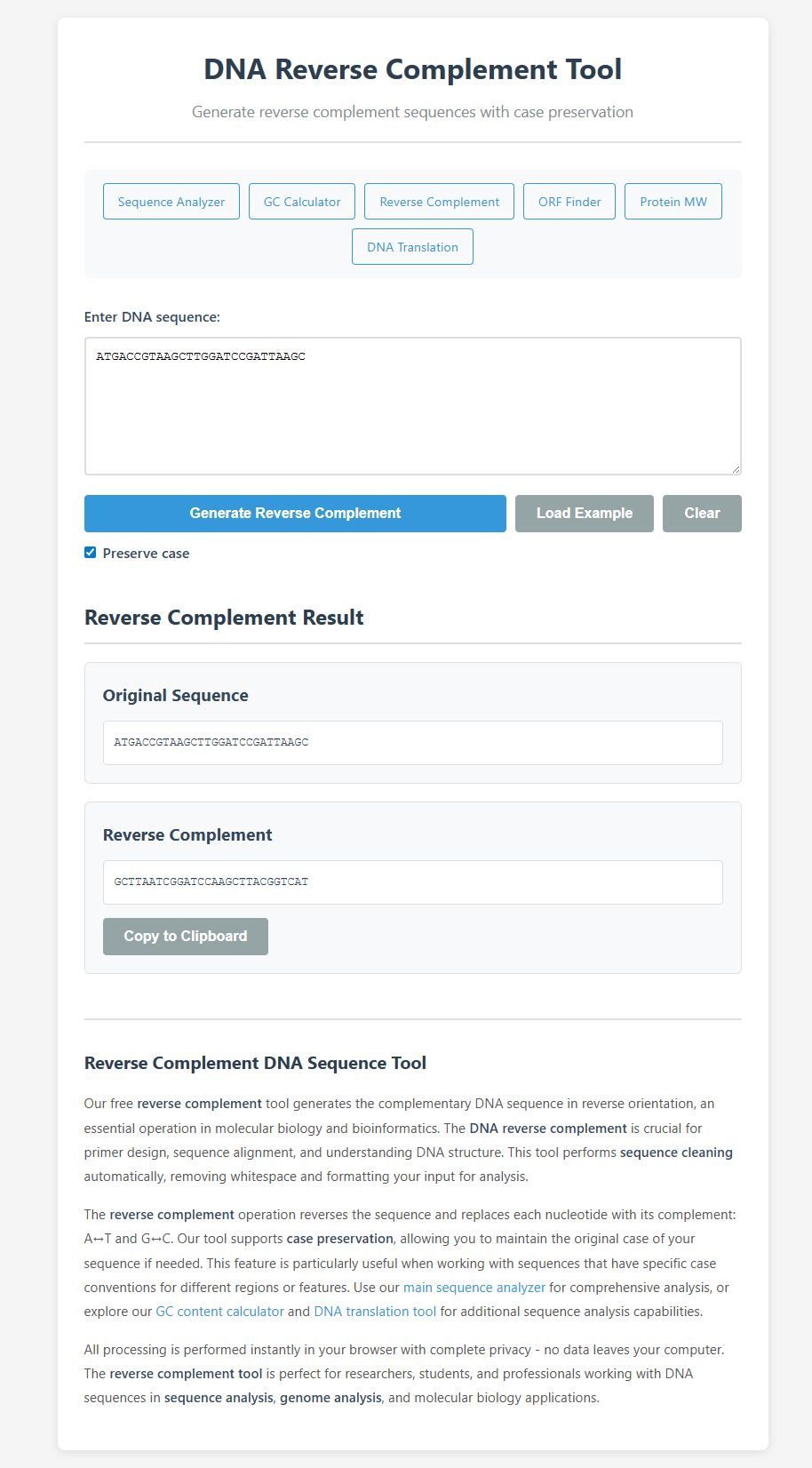 Reverse complement with example (EN)